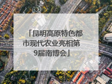 昆明高原特色都市现代农业亮相第9届南博会