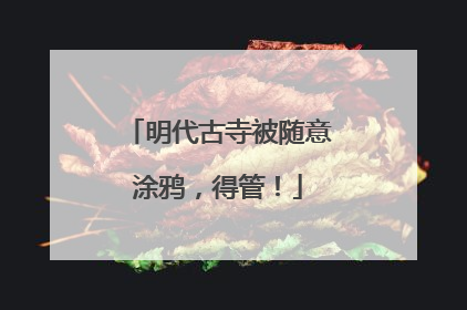 明代古寺被随意涂鸦，得管！