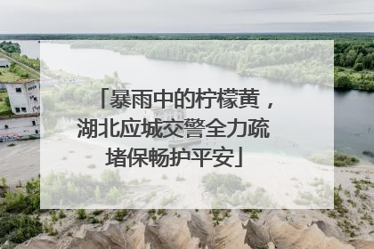 暴雨中的柠檬黄，湖北应城交警全力疏堵保畅护平安