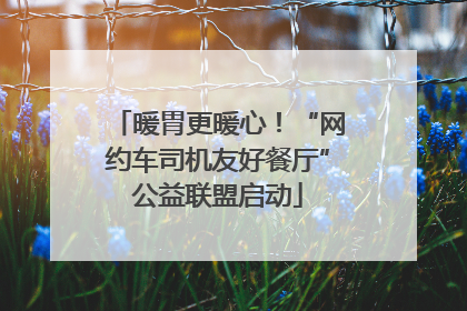 暖胃更暖心！“网约车司机友好餐厅”公益联盟启动