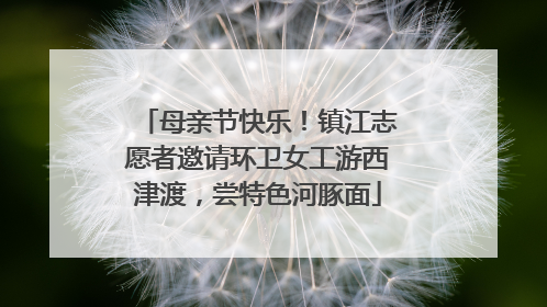 母亲节快乐！镇江志愿者邀请环卫女工游西津渡，尝特色河豚面