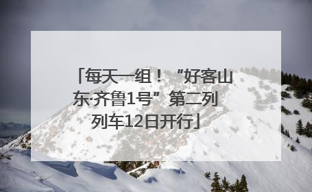每天一组！“好客山东·齐鲁1号”第二列列车12日开行