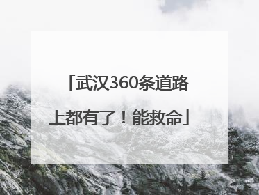武汉360条道路上都有了！能救命
