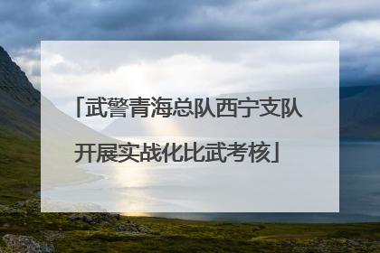 武警青海总队西宁支队开展实战化比武考核
