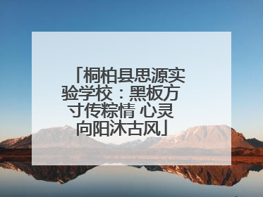 桐柏县思源实验学校：黑板方寸传粽情 心灵向阳沐古风