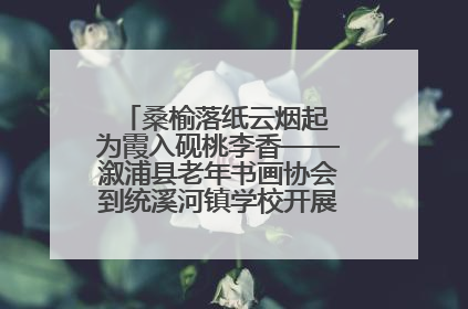 桑榆落纸云烟起 为霞入砚桃李香——溆浦县老年书画协会到统溪河镇学校开展书画进校园活动