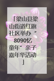 梁山县梁山街道红旗社区举办“8090忆童年”亲子嘉年华活动