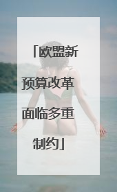 欧盟新预算改革面临多重制约