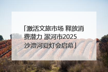 激活文旅市场 释放消费潜力 漯河市2025沙澧河夏灯会启幕