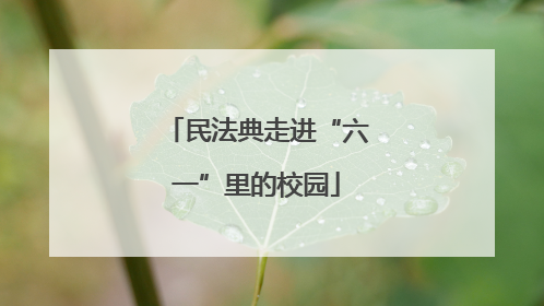 民法典走进“六一”里的校园