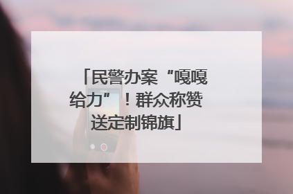 民警办案“嘎嘎给力”！群众称赞送定制锦旗