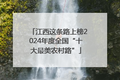 江西这条路上榜2024年度全国“十大最美农村路”