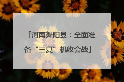 河南舞阳县：全面准备“三夏”机收会战