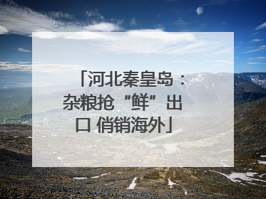 河北秦皇岛：杂粮抢“鲜”出口 俏销海外