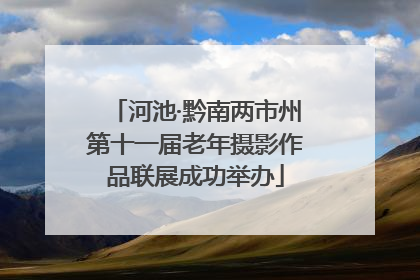 河池·黔南两市州第十一届老年摄影作品联展成功举办