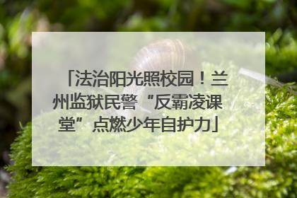 法治阳光照校园！兰州监狱民警“反霸凌课堂”点燃少年自护力