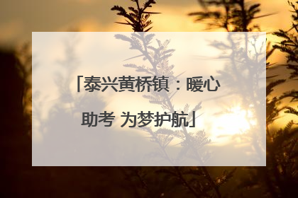 泰兴黄桥镇：暖心助考 为梦护航