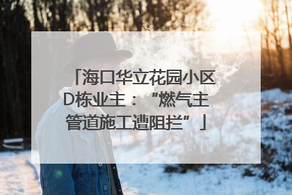 海口华立花园小区D栋业主：“燃气主管道施工遭阻拦”