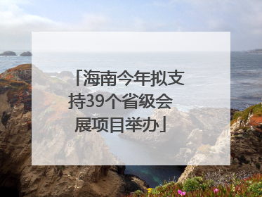 海南今年拟支持39个省级会展项目举办