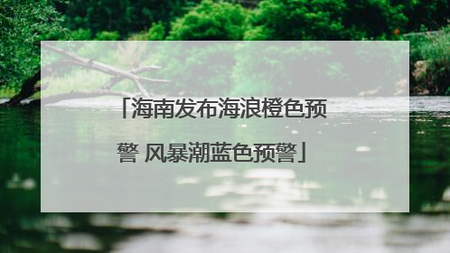 海南发布海浪橙色预警 风暴潮蓝色预警