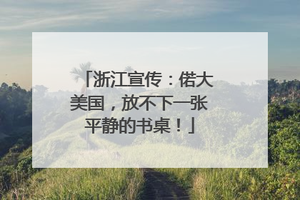 浙江宣传：偌大美国，放不下一张平静的书桌！