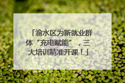 渝水区为新就业群体“充电赋能”，三大培训精准开课！