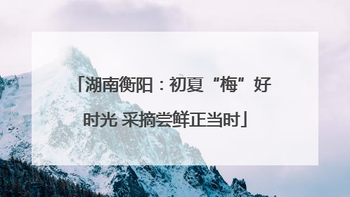 湖南衡阳：初夏“梅”好时光 采摘尝鲜正当时