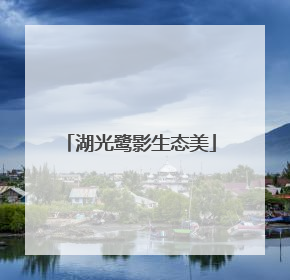 湖光鹭影生态美