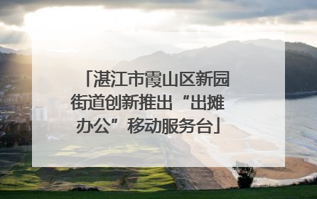 湛江市霞山区新园街道创新推出“出摊办公”移动服务台