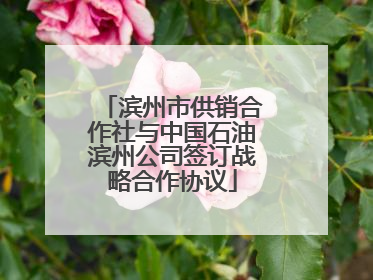 滨州市供销合作社与中国石油滨州公司签订战略合作协议