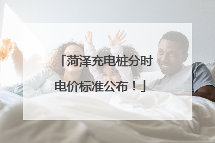 菏泽充电桩分时电价标准公布！