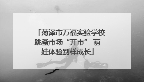 菏泽市万福实验学校跳蚤市场“开市” 萌娃体验别样成长