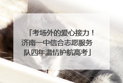 考场外的爱心接力！济南一中信合志愿服务队四年温情护航高考