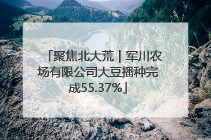 聚焦北大荒｜军川农场有限公司大豆播种完成55.37%