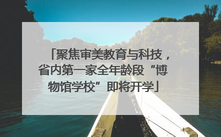 聚焦审美教育与科技，省内第一家全年龄段“博物馆学校”即将开学