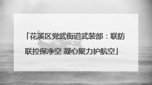 花溪区党武街道武装部：联防联控保净空 凝心聚力护航空