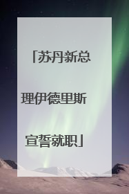 苏丹新总理伊德里斯宣誓就职