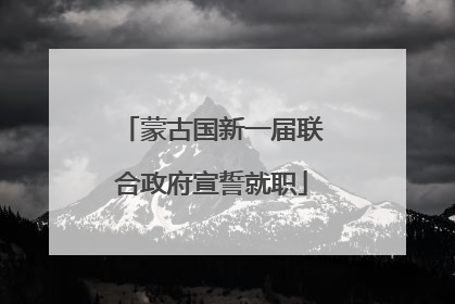 蒙古国新一届联合政府宣誓就职