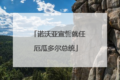 诺沃亚宣誓就任厄瓜多尔总统