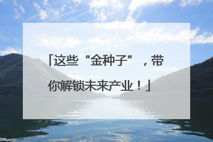 这些“金种子”，带你解锁未来产业！