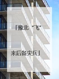 豫北“飞”来后备尖兵