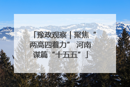 豫政观察｜聚焦“两高四着力” 河南谋篇“十五五”