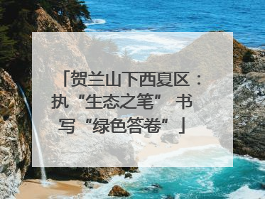 贺兰山下西夏区：执“生态之笔” 书写“绿色答卷”