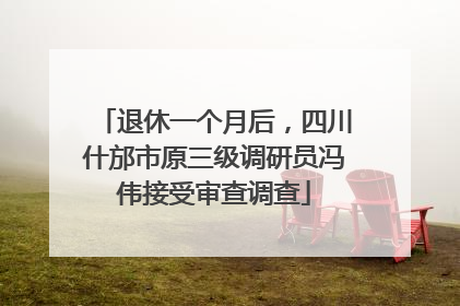 退休一个月后，四川什邡市原三级调研员冯伟接受审查调查