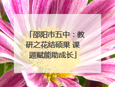 邵阳市五中：教研之花结硕果 课题赋能助成长