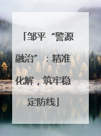 邹平“警源融治”：精准化解，筑牢稳定防线