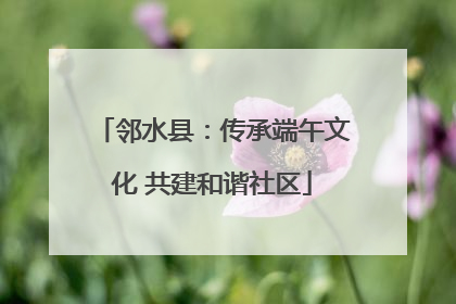 邻水县：传承端午文化 共建和谐社区