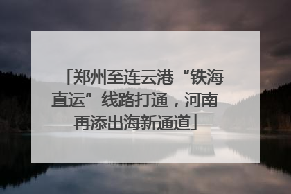 郑州至连云港“铁海直运”线路打通，河南再添出海新通道