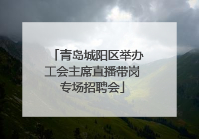 青岛城阳区举办工会主席直播带岗专场招聘会
