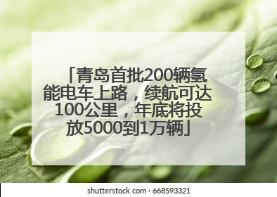 青岛首批200辆氢能电车上路，续航可达100公里，年底将投放5000到1万辆